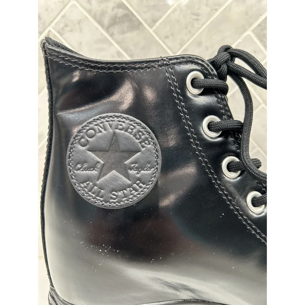 Converse Chuck Taylor All Star Wedge Platform Sneakers Womens 7 High Top Leather - Picture 5 of 7